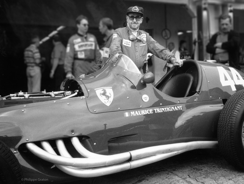 Maurice Trintignant and his 1950 Ferrari F1. Nurbürgring, 1998.